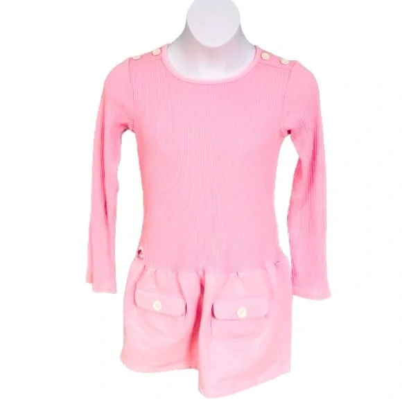 Lilly Pulitzer | Dresses | Lilly Pulitzer Light Pink Long Sleeve Knit  Button Detail Dress Girls Size | Poshmark